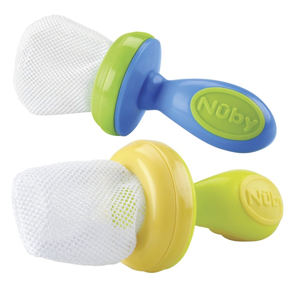 New Nuby 2-Pack Nibbler Mesh Feeders, Colors May Vary